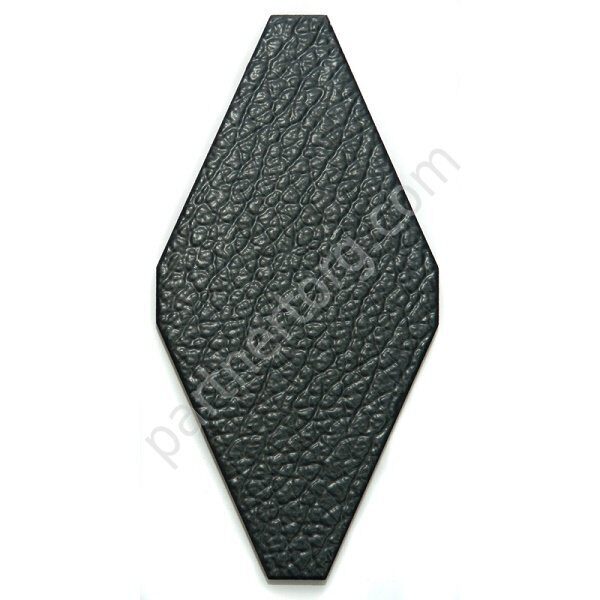Ceramic Series FTR-1021 керамическая чёрная плитка плоская, ромб 10х20см