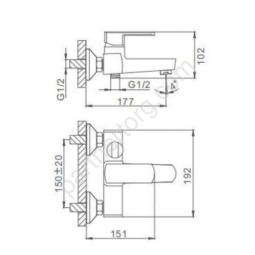 Frap F3273 смеситель для ванны хром