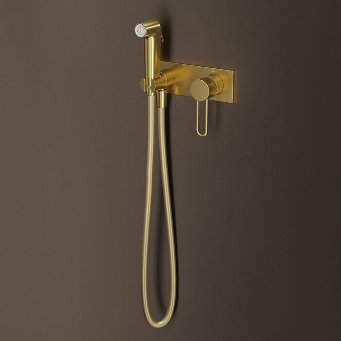 Duna Iddis золотой смеситель скрытого монтажа с гигиеническим душем DUNMGV0i08Е