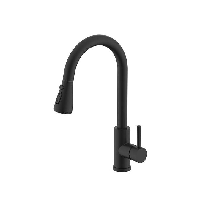 S203.49.06 Splenka Смеситель для кухни с выдвижным изливом, черный