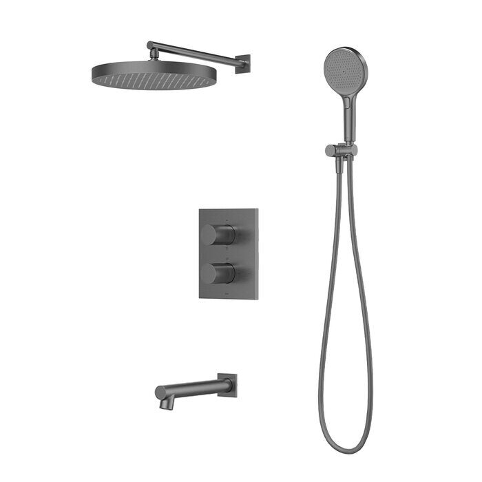 Duna Iddis встраиваемая душевая система с тропическим душем графит DUNGMSTi68