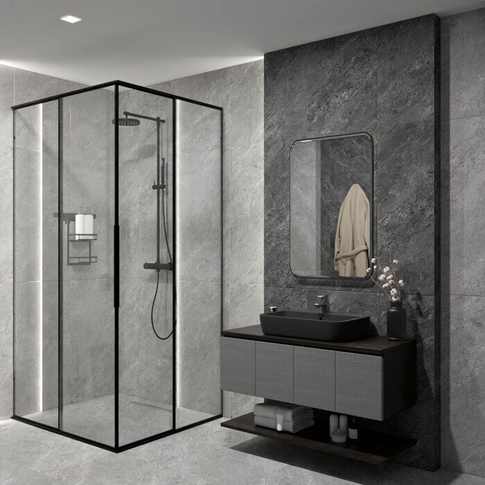 Виталити темно-серый керамогранит матовый карвинг Global Tile 50х100см