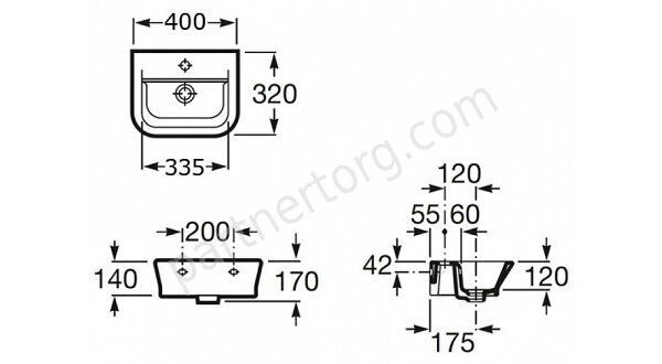 The Gap Roca раковина 40х32 см