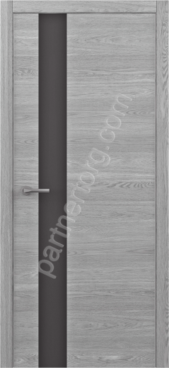 G STATUS дверь межкомнатная с алюминиевой кромкой Арт-Шпон дуб скальный стекло черное