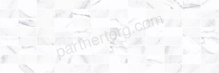 Lord белый полированный керамический декор 20х60см Laparet MM60126