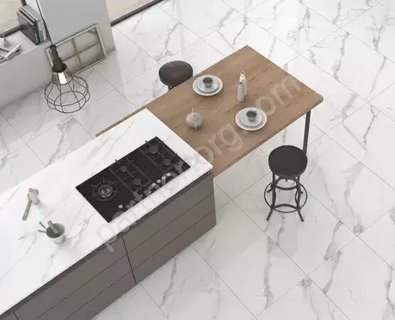Monza белый керамогранит полированный 60x120см Global Tile