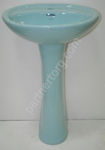 Умывальник с пьедесталом Huida HD4, LB светло-голубой