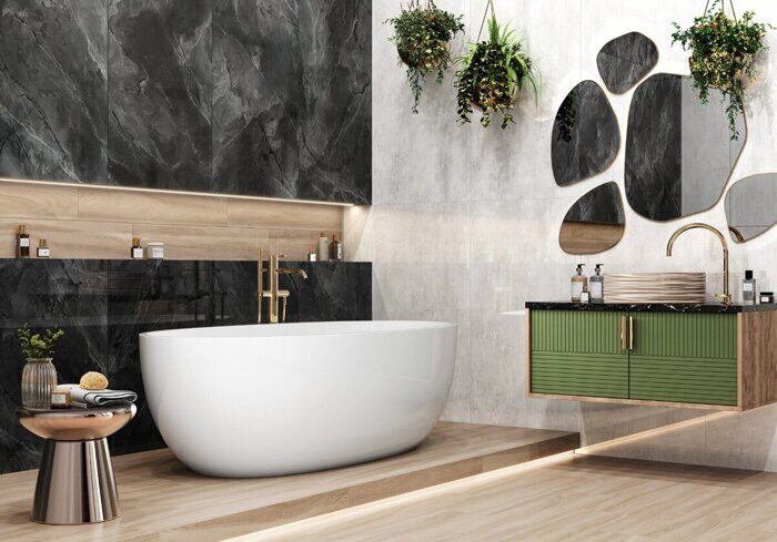 Black Sky LCM керамогранит серо-черный суперполированный 120х60см