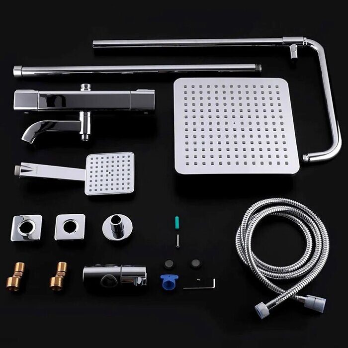 Gappo G2491 душевая систаема с верхним душем с термостатом хром