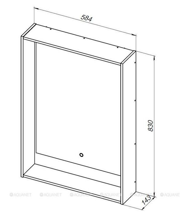 Милан 60 зеркало дуб рустикальный для ванной комнаты c LED подсветкой Aquanet