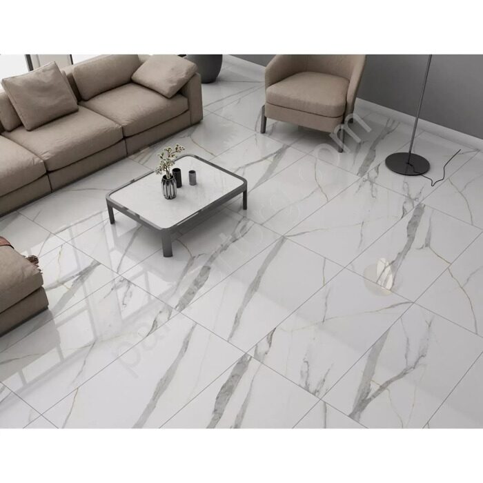 Angel Statuario белый керамогранит полированный  Global Tile 60х120 см