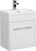 Августа 50 тумба белая для ванной комнаты с раковиной-столешницей Нота 50 Aquanet