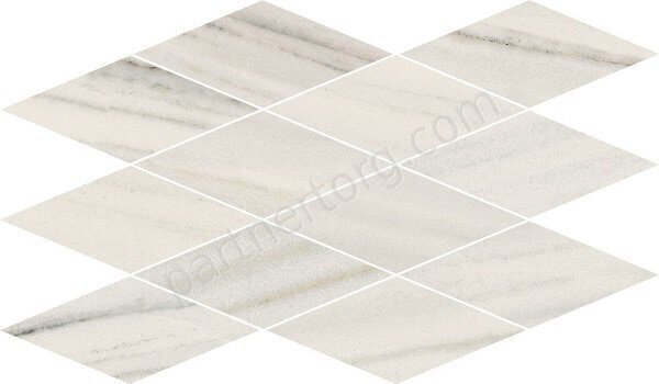 Charme Extra Lasa Mosaico Diamond суперполированная мозаичная плитка серая Italon 28x48см