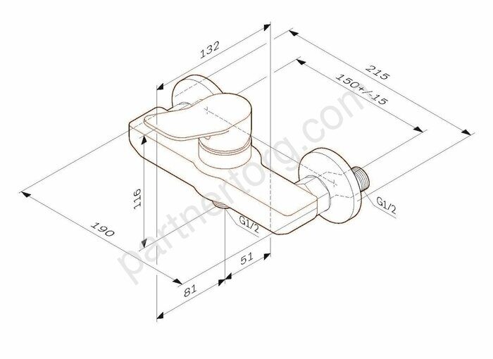 F85A20022 X-Joy, смеситель для душа, черный
