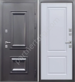 Протерма Багет 11см дверь стальная для улицы Букле антрацит, Белый матовый