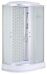 Loranto CS-66120-20R FW 120 душевая кабина, поддон 20см, матовое стекло, стенки белый кирпич
