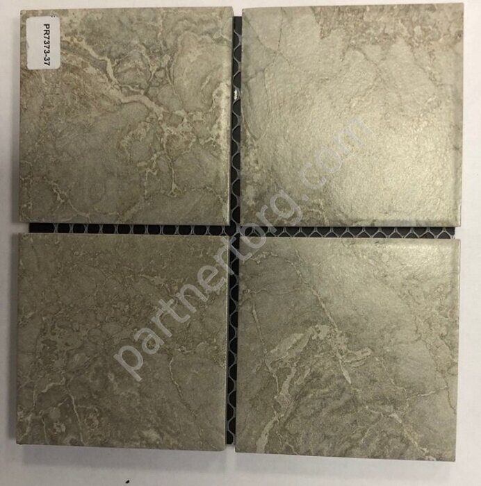 Бежево-серая крупная керамогранитная мозаика Porcelain series PR7373-37