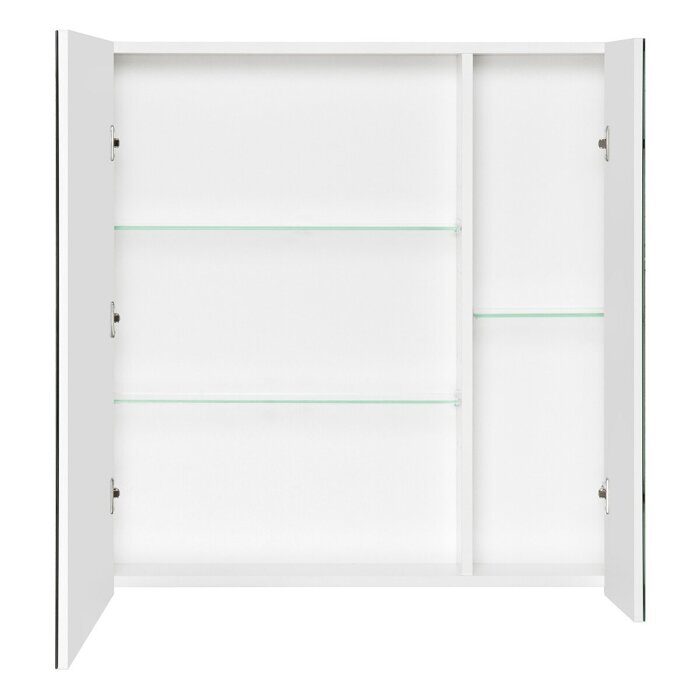 Беверли 80 см зеркальный шкаф подвесной белый для ванной комнаты Aquaton