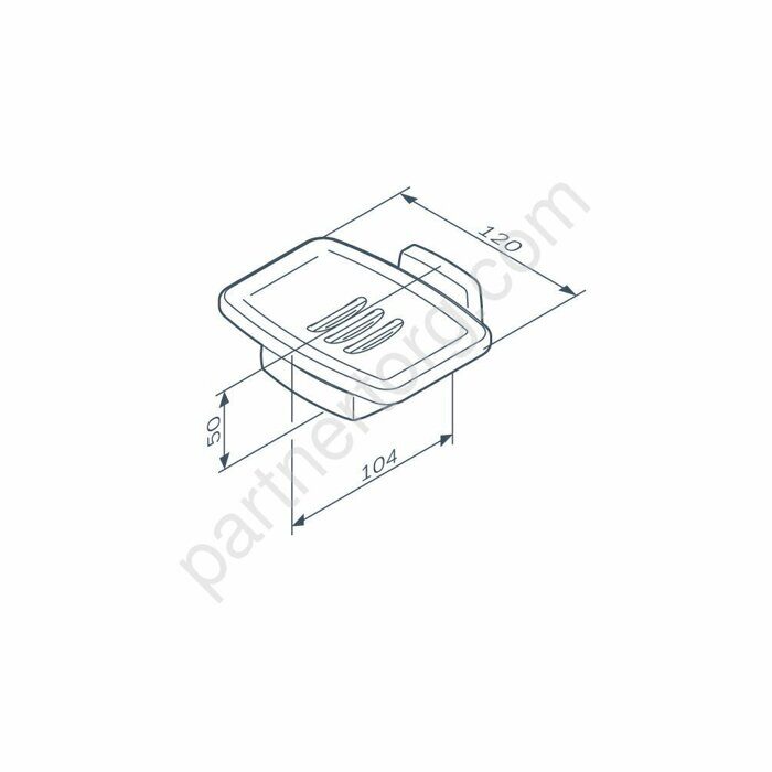 Стеклянная мыльница с настенным держателем, черная A9034222 Gem