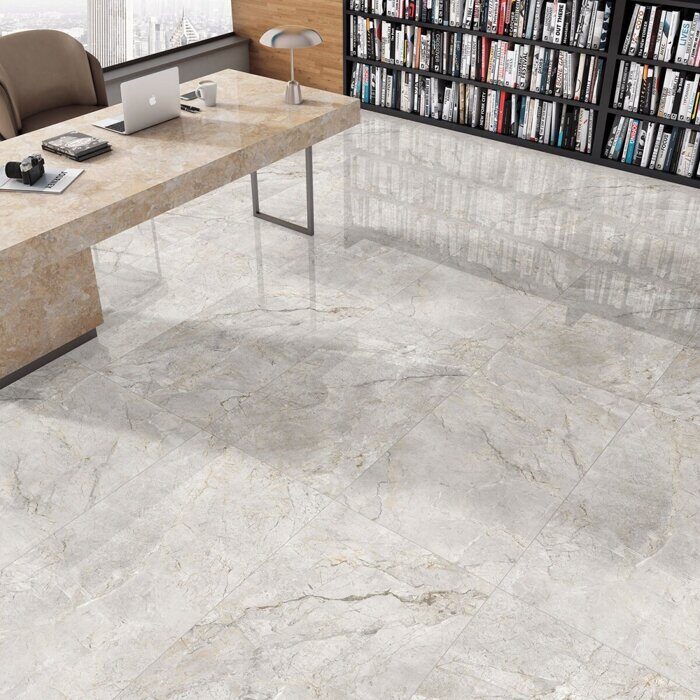 Orbito Grey Glossy, Орбито Грей бежевый полированный керамогранит 120х60см