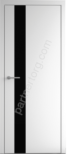 G STATUS дверь межкомнатная с алюминиевой кромкой Vinyl белый стекло черное
