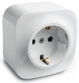 Legrand Quteo cиловая розетка 2К+З 16А 250В, цвет белый