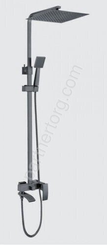 Gappo G2407-6 стойка с тропическим душем и смесителем черная