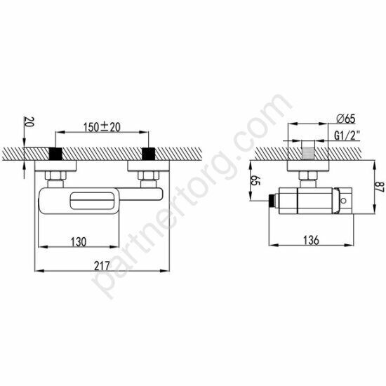 Slide Iddis cмеситель для ванны черный SLIGM00i02