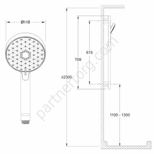 Awaken Geometric душевая система Jacob Delafon, E99898RU-CP