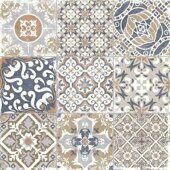 Country керамогранит бежевый матовый sugar-эффект пэчворк 60х60см Alma Ceramica GFU04CTR14R