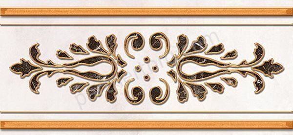 Бордюр керамический серый Пастораль Нефрит Керамика