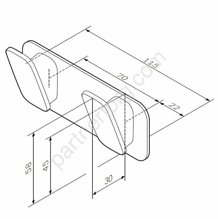 Двойной крючок для полотенец, хром A50A35600 Inspire 2.0 Распродажа