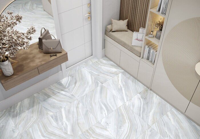 Amadeo Dark New Trend керамогранит серо-голубой лаппатированный 60х60см