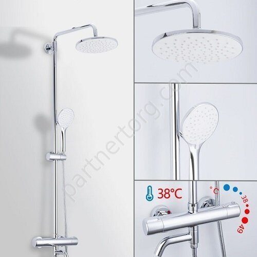 Gappo G2490 душевая система с верхним душем с термостатом хром