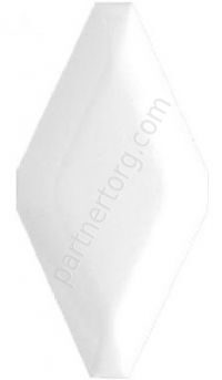 Ceramic Series TR-1025A белая глянцевая плитка объемный ромб 10х20см
