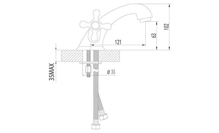 Standard LM2106C смеситель для раковины монолитный, хром Lemark