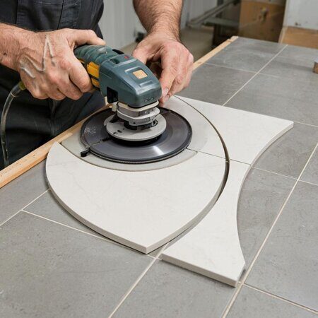 Фигурный рез керамогранита болгаркой