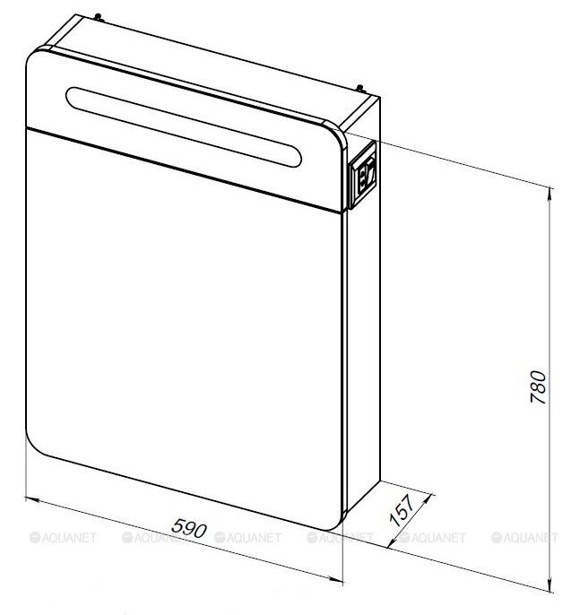 Лукка 60 зеркальный шкаф белый для ванной комнаты Aquanet