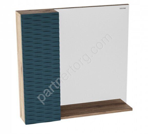 Альба 80 Бриз, Дуб веллингтон зеркало со шкафом в ванную комнату Grossman