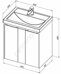 Клио 70 белая тумба для ванной комнаты 2 двери с раковиной-столешницей Фостер 70 Aquanet