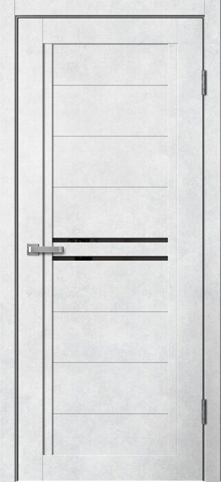 B06 Barn FlyDoors дверь межкомнатная бетон светлый черное стекло
