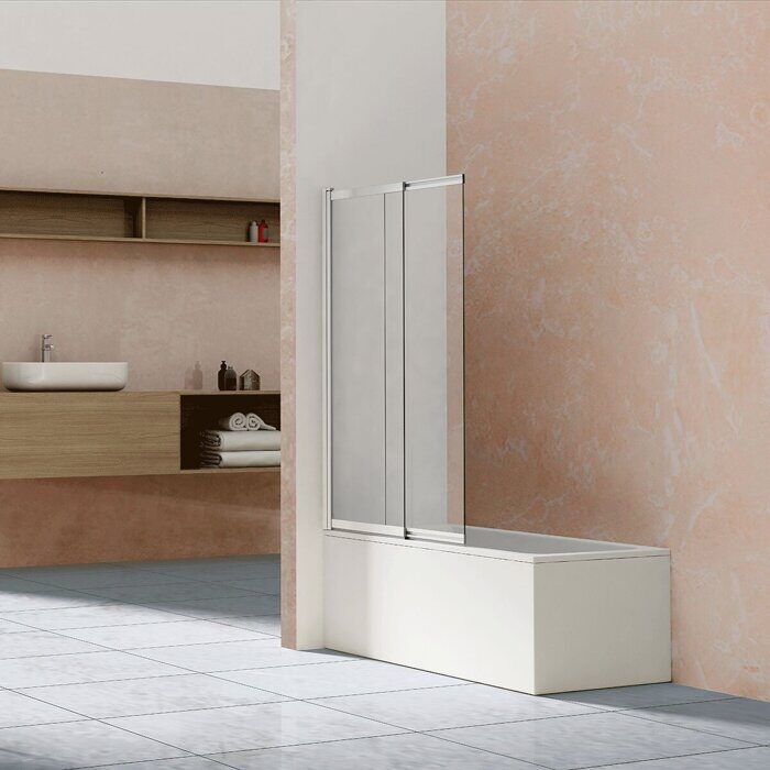 Vincea VSB-1E100CL, душевая шторка раздвижная, 100х145 см, стекло прозрачное, профиль хром