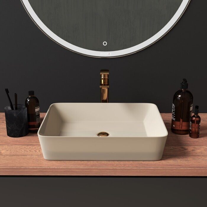 Grossman GR-3016BEM накладная раковина бежевая матовая