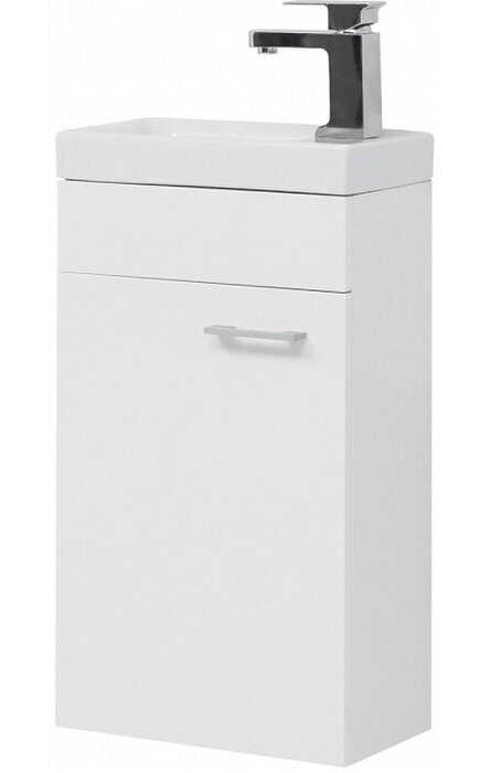 Нота Moduо 40 белая тумба для ванной комнаты левая с раковиной-столешницей MODUO 40 Cersanit Aquanet