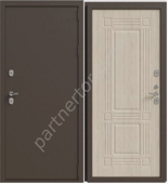 Термо Стандарт прямой дверь стальная для улицы Антик медь, Лиственница Горная