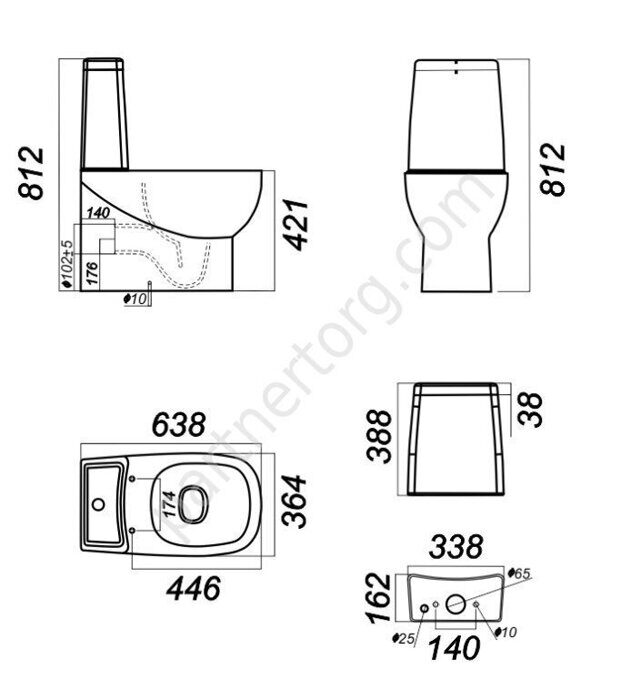 Infinity Sanita Luxe унитаз компакт напольный с сидением микролифт