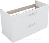 Ирис new 100 тумба подвесная белый глянец 2 ящика для ванной комнаты Aquanet