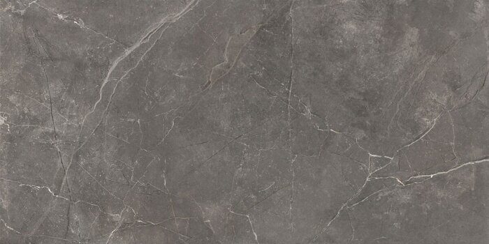 Verso темно-серый керамогранит лаппатированный Soft Sugar + цифровая граниль Global Tile 120х60см