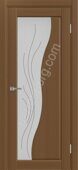 Сицилия 720.21 линии межкомнатная дверь орех NL со стеклом мателюкс