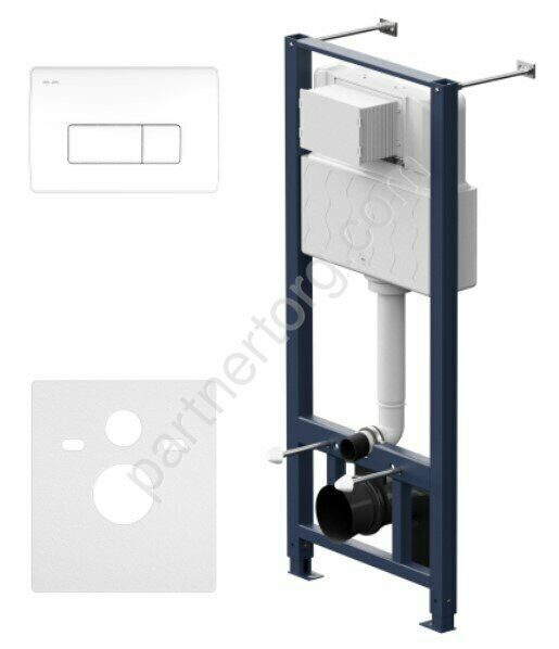 Pro AM.PM  инсталляция для подвесного унитаза с пневматической клавишей Pro M белой I012704.8001 Распродажа